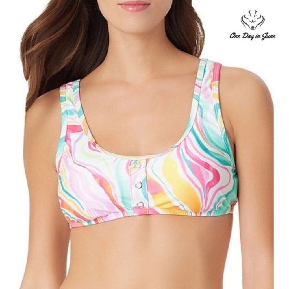 Sugar Beach Tie Dye Bralette Bikini Top Size XS